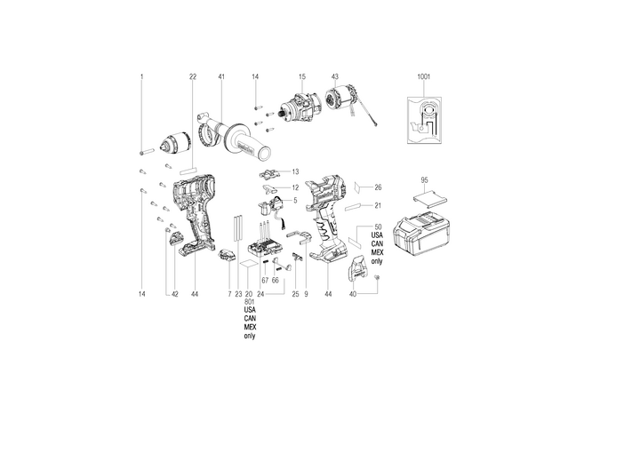 Vue éclatée METABO 02360000#01