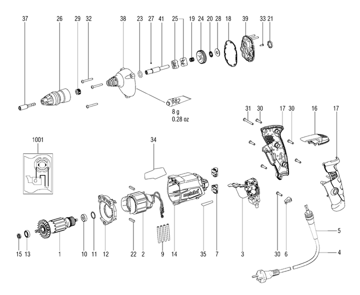 Vue éclatée METABO 20045000#01