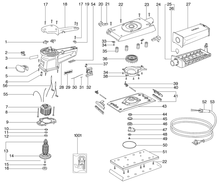 Vue éclatée METABO 00358001#01