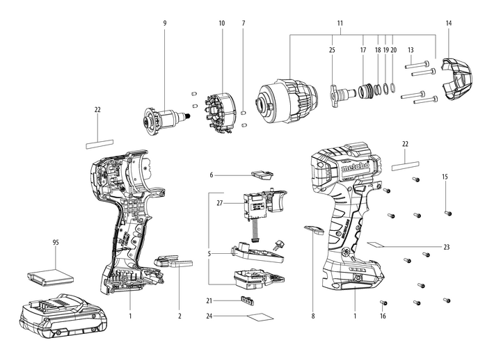 Vue éclatée METABO 02397000#01