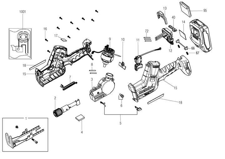 Vue éclatée METABO 02366000#01