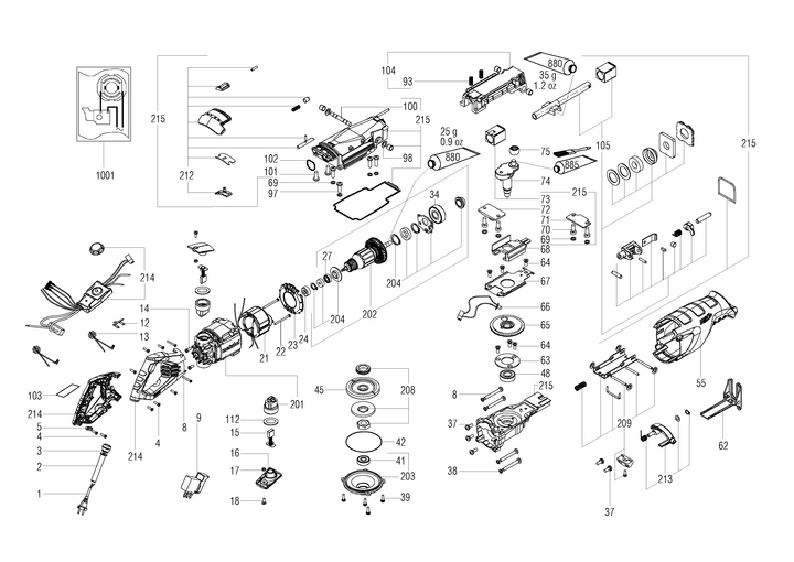 Vue éclatée METABO 06178180#01