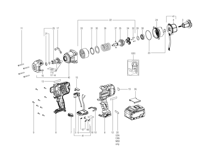 Vue éclatée METABO 02402420#01