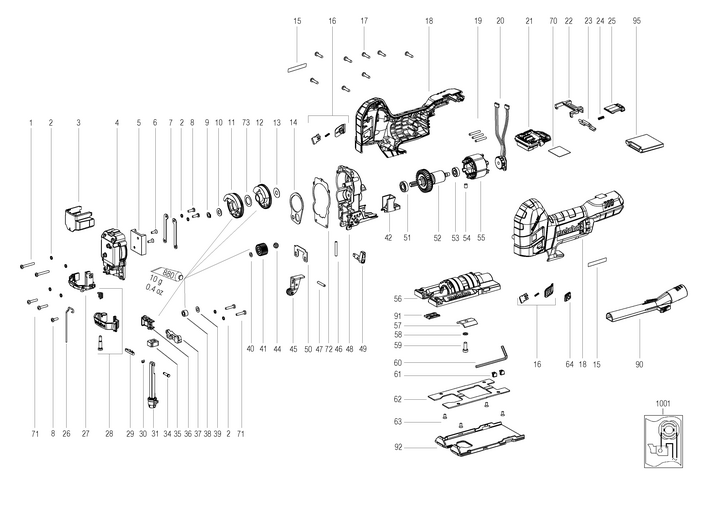 Vue éclatée METABO 01502000#01