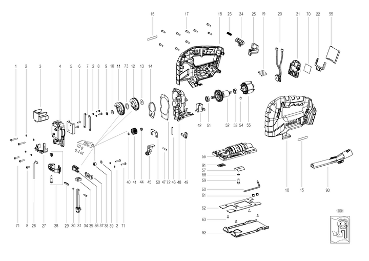 Vue éclatée METABO 01503000#01