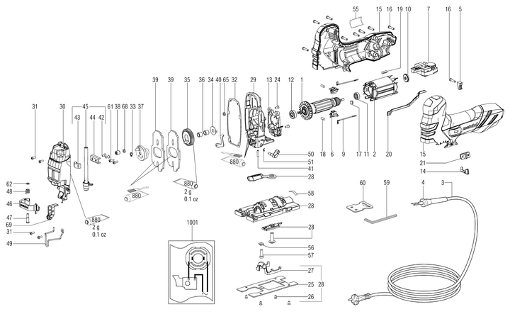 Vue éclatée METABO 01401181#01