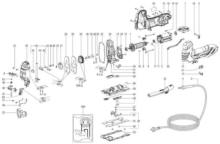 Vue éclatée METABO 01403181#01