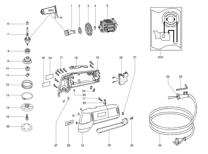 Vue éclatée METABO 00405180#01