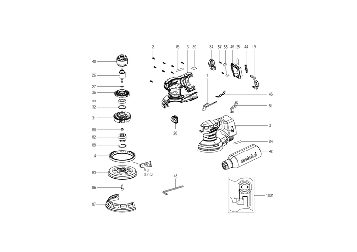 Vue éclatée METABO 00146000#01