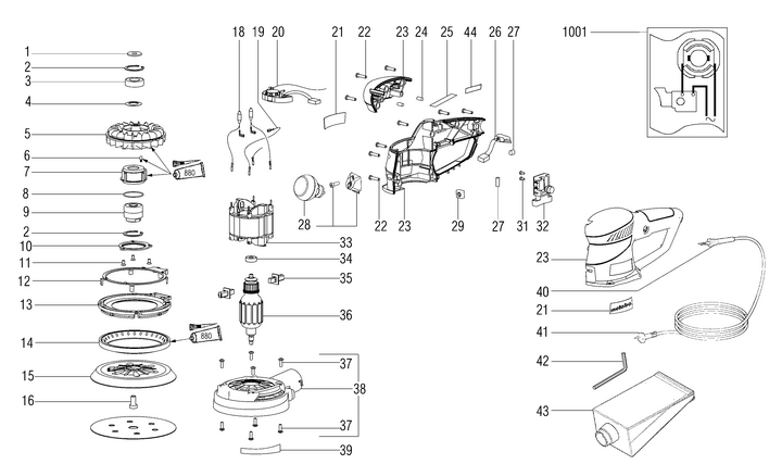 Vue éclatée METABO 00129180#01