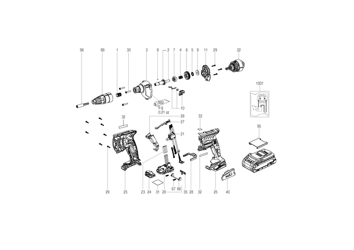 Vue éclatée METABO 20063001#01