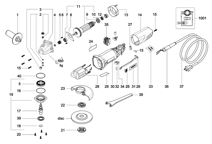 Vue éclatée METABO 01236000#01