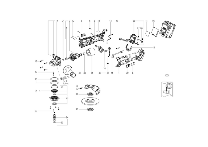 Vue éclatée METABO 02247000#01