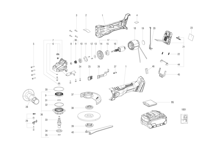 Vue éclatée METABO 02374000#01