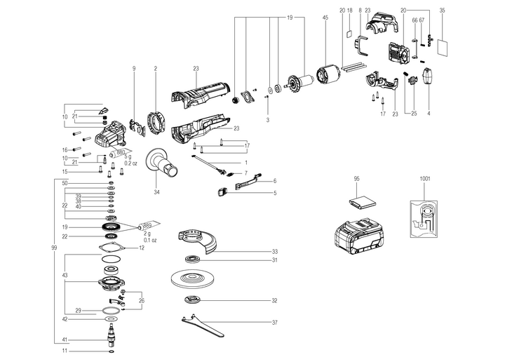Vue éclatée METABO 13052360#01