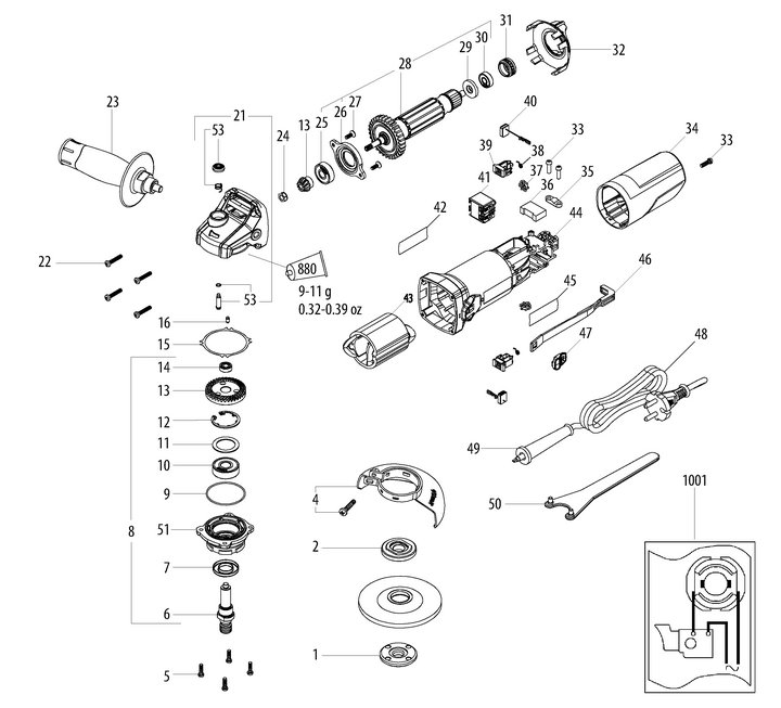 Vue éclatée METABO 03602010#01