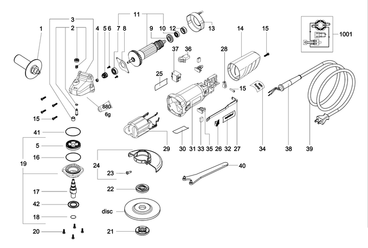 Vue éclatée METABO 01232000#01