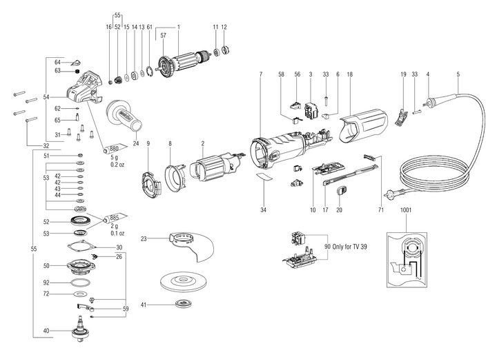Vue éclatée METABO 00422010#01