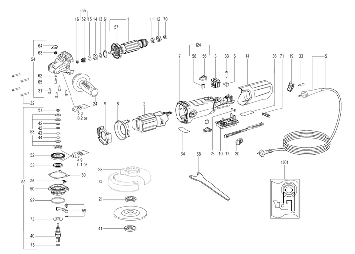Vue éclatée METABO 21030001#01