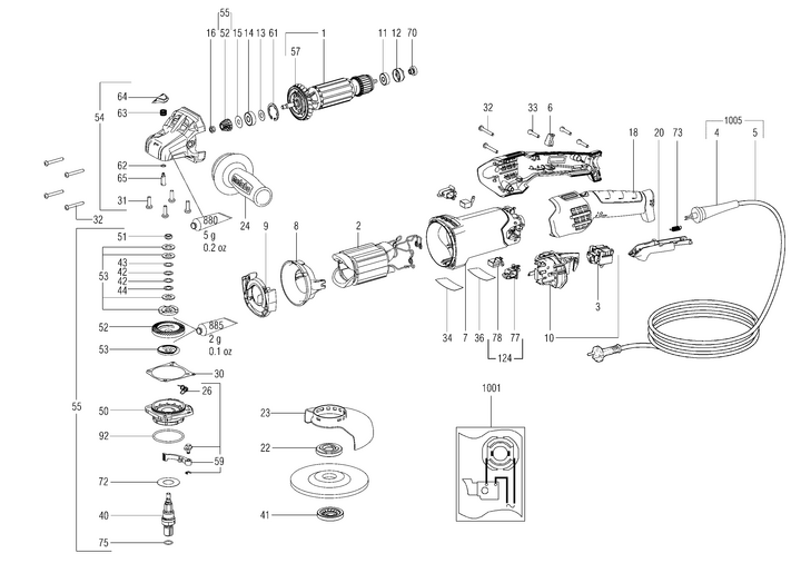 Vue éclatée METABO 01087000#01