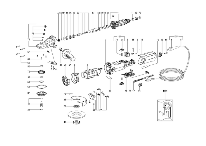 Vue éclatée METABO 13082182#01