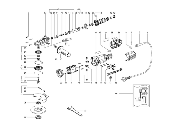 Vue éclatée METABO 13060001#01