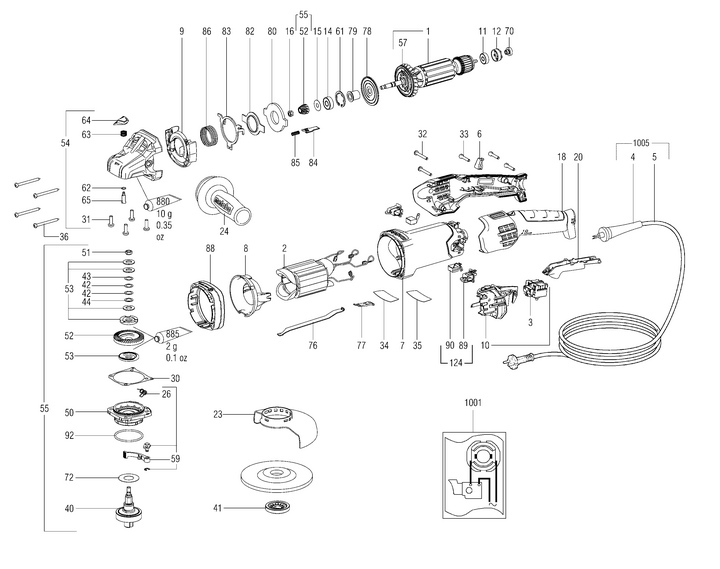 Vue éclatée METABO 01097000#01
