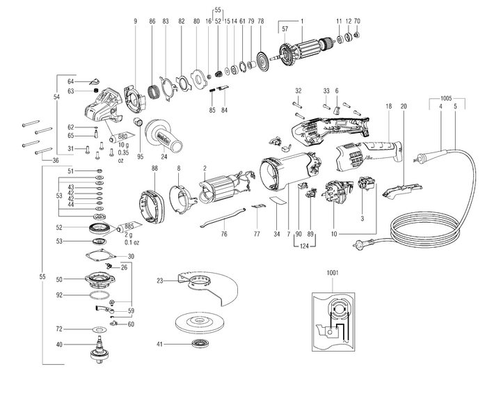 Vue éclatée METABO 01099000#01