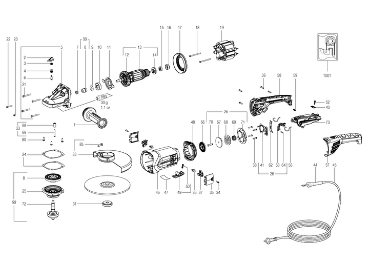 Vue éclatée METABO 06480000#01