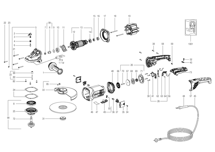 Vue éclatée METABO 06482000#01