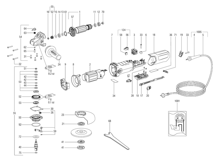 Vue éclatée METABO 00562001#01