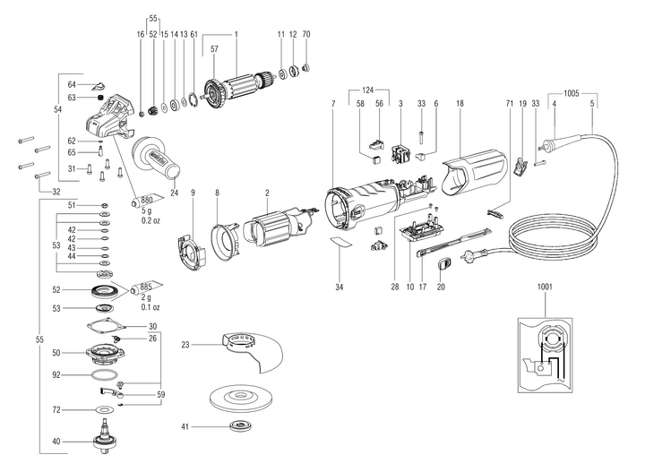 Vue éclatée METABO 00496181#01