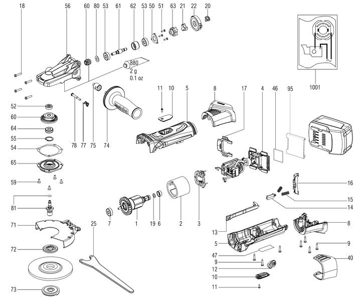 Vue éclatée METABO 01306001#01