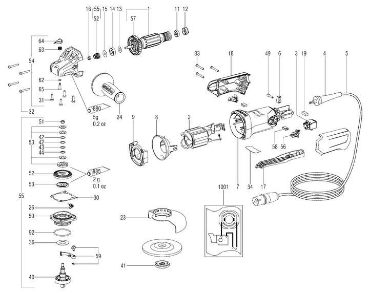 Vue éclatée METABO 21049000#01