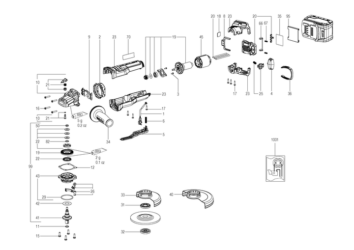 Vue éclatée METABO 01737420#01