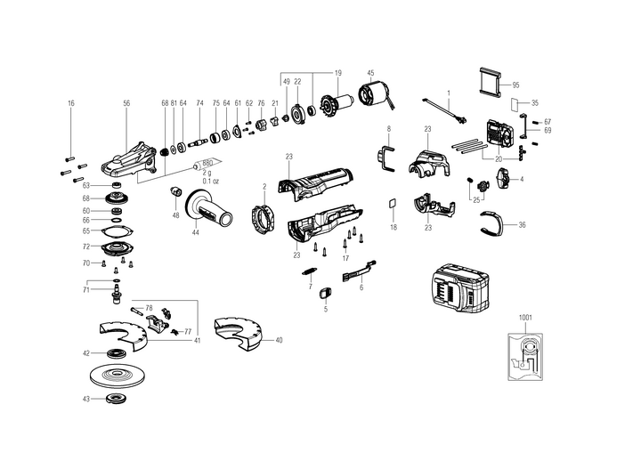Vue éclatée METABO 01307000#01