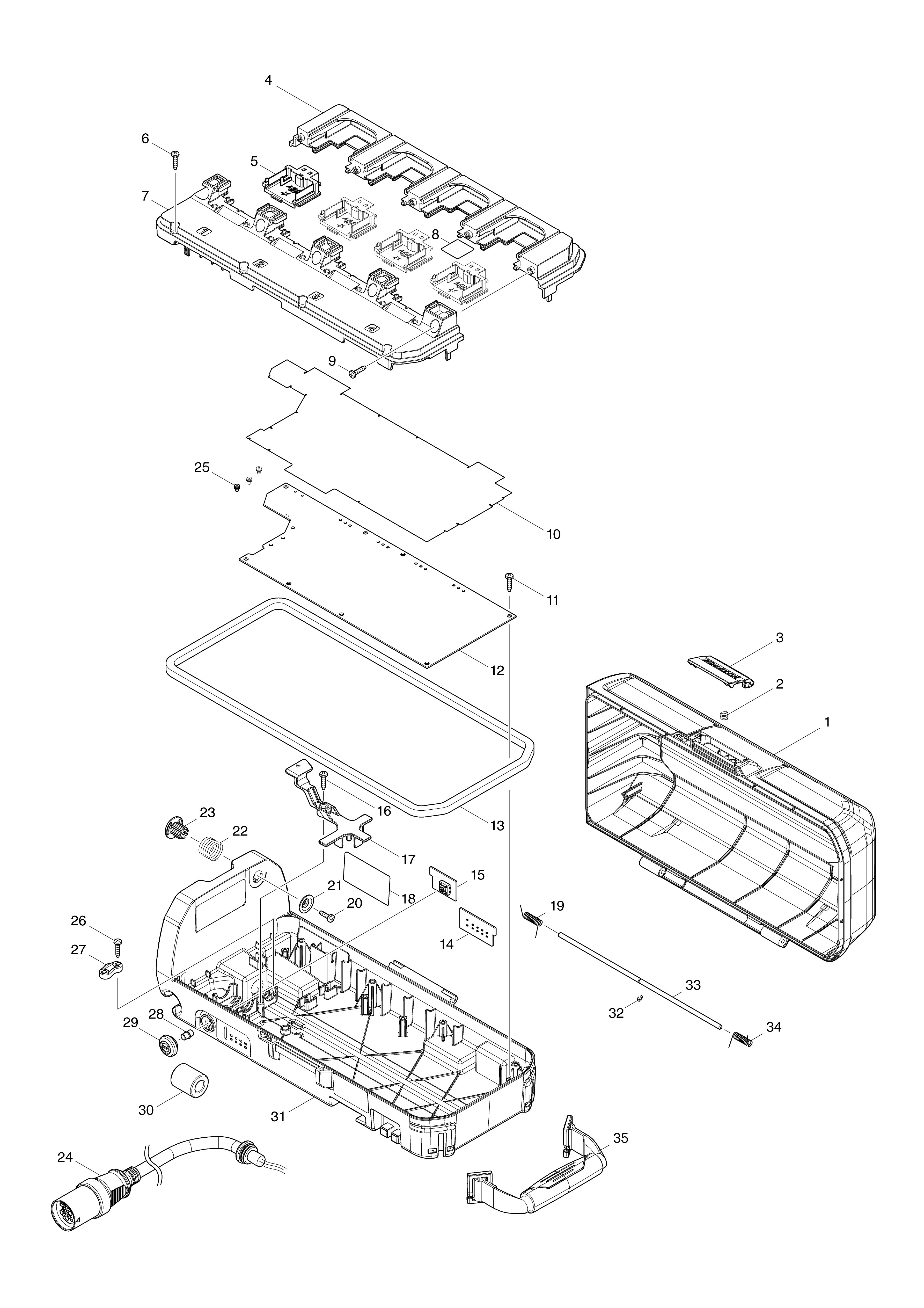Vue éclatée Makita PDC01#01