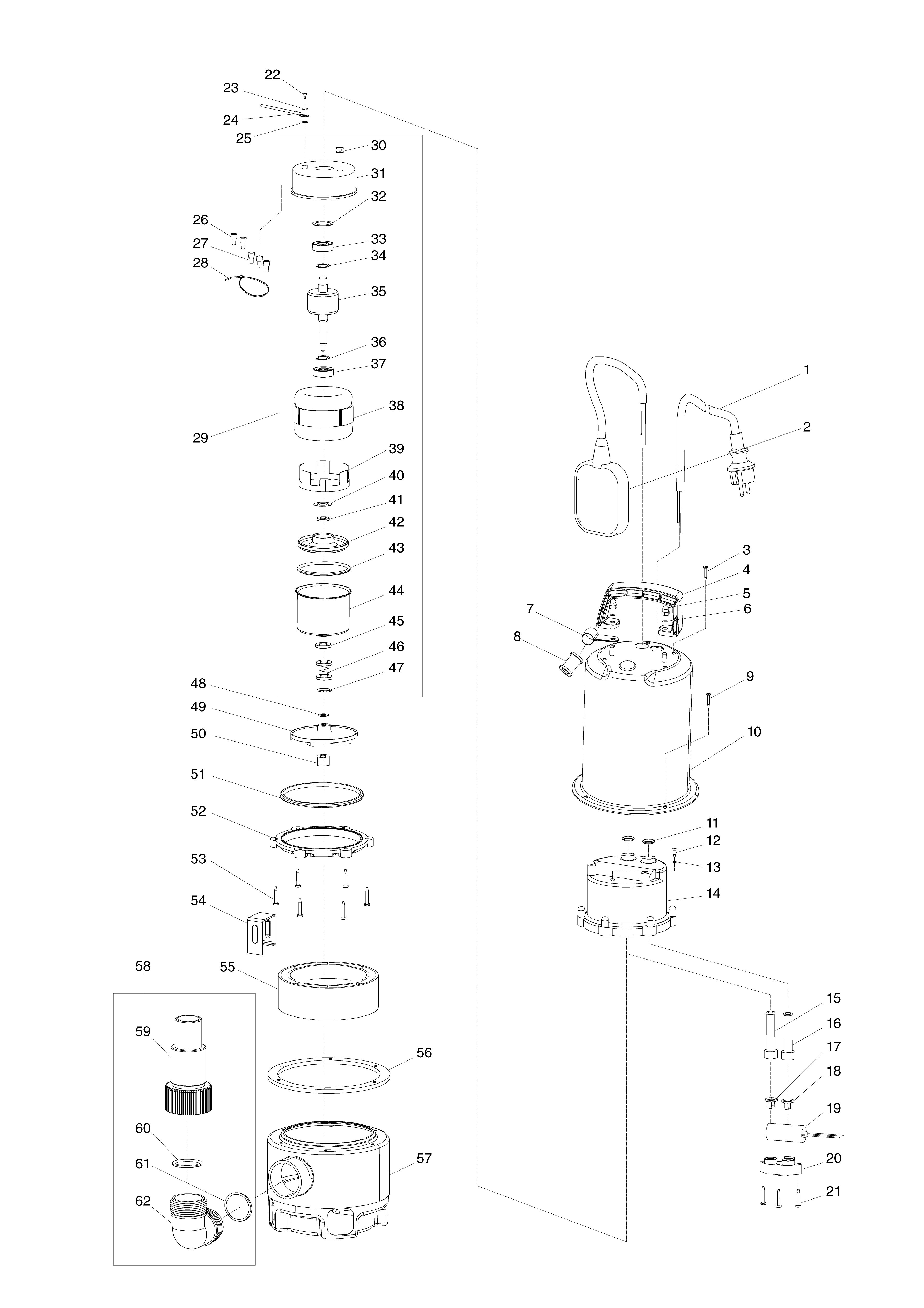 Vue éclatée Makita PF0610#01