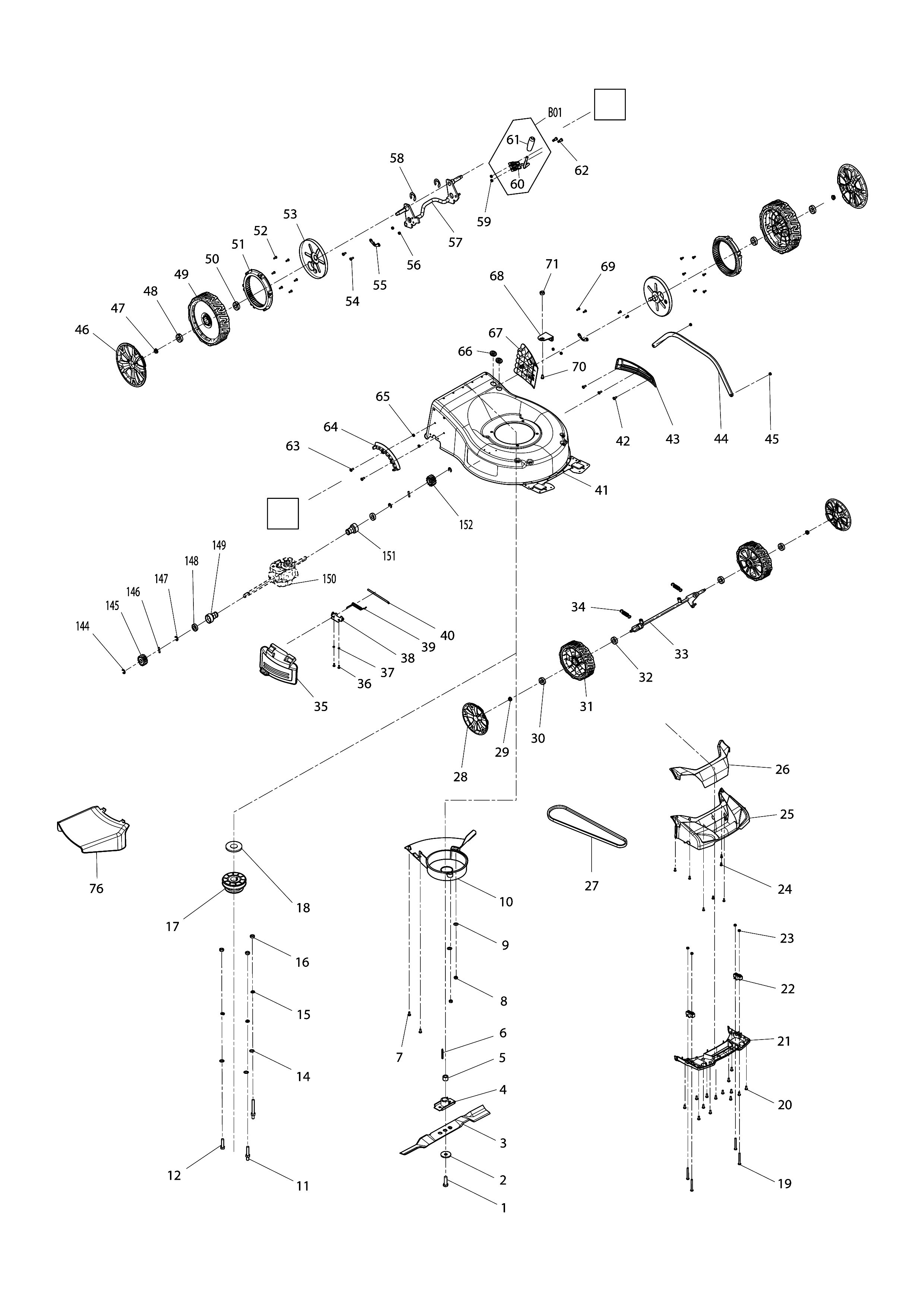 Vue éclatée Makita PM4602S3C#01