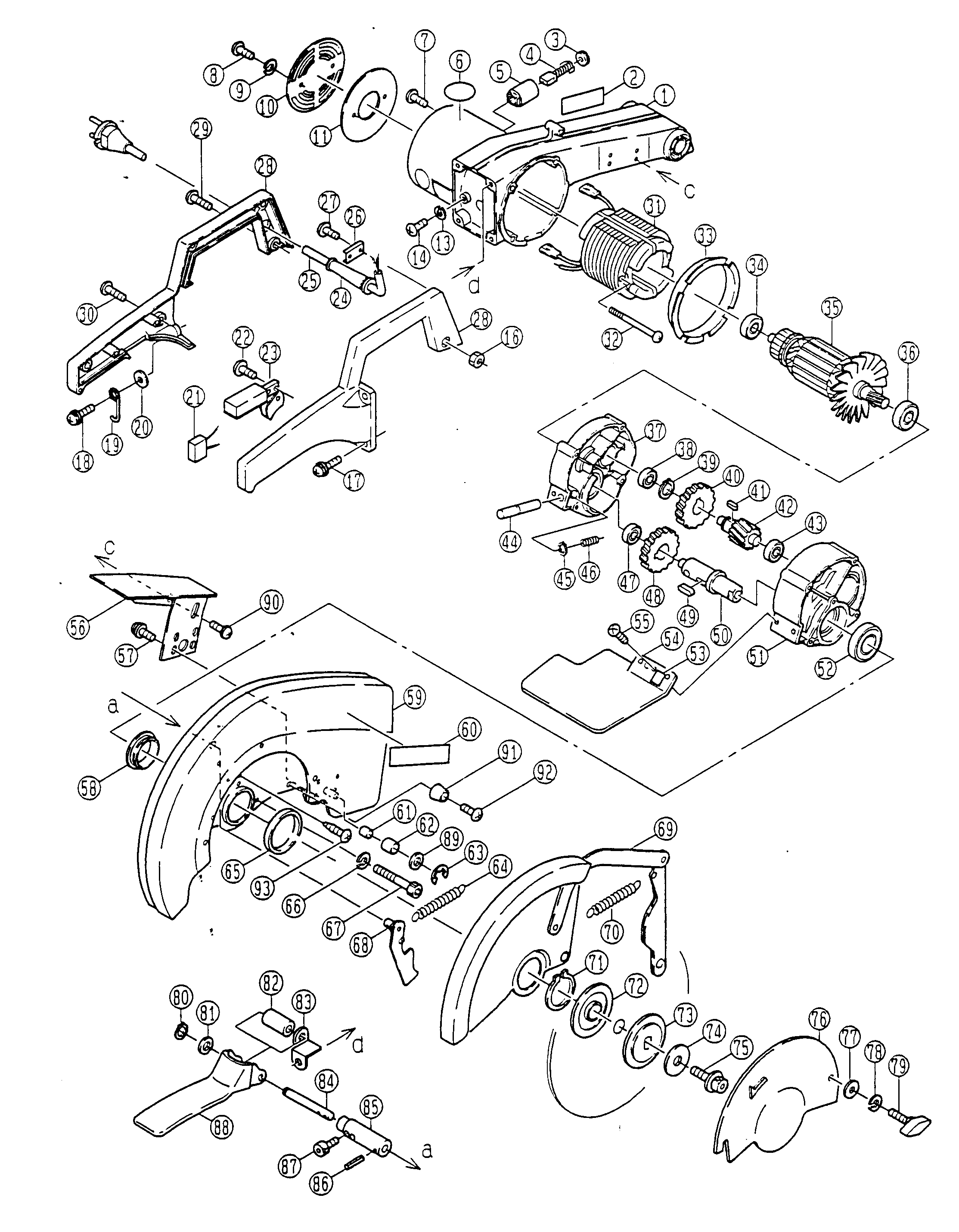 Vue éclatée Ryobi TSC306 TSC306#3#01