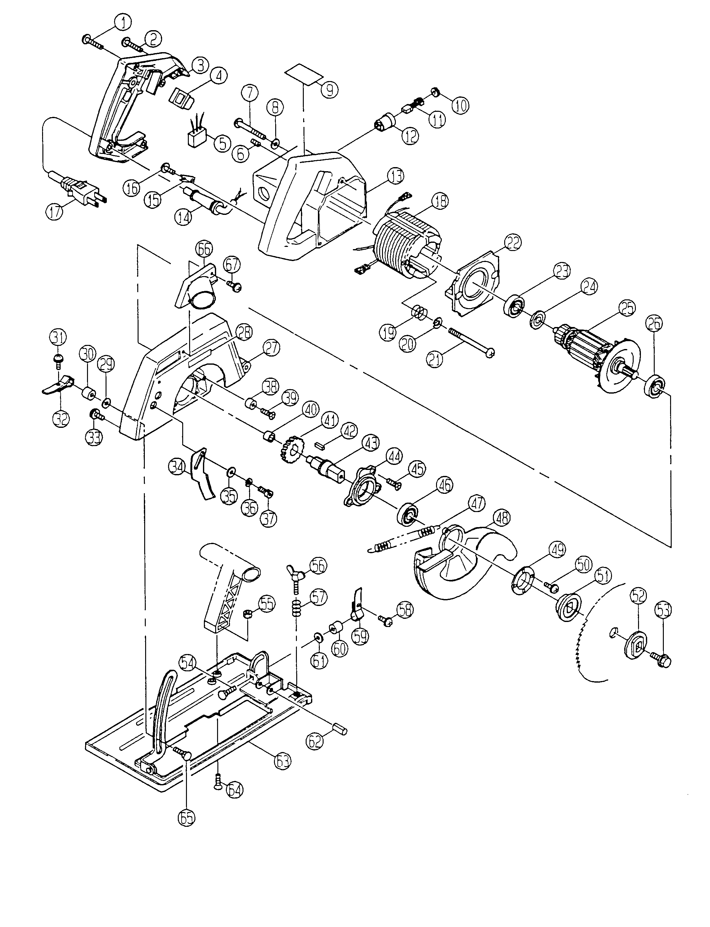Vue éclatée Ryobi W5502 W5502#01
