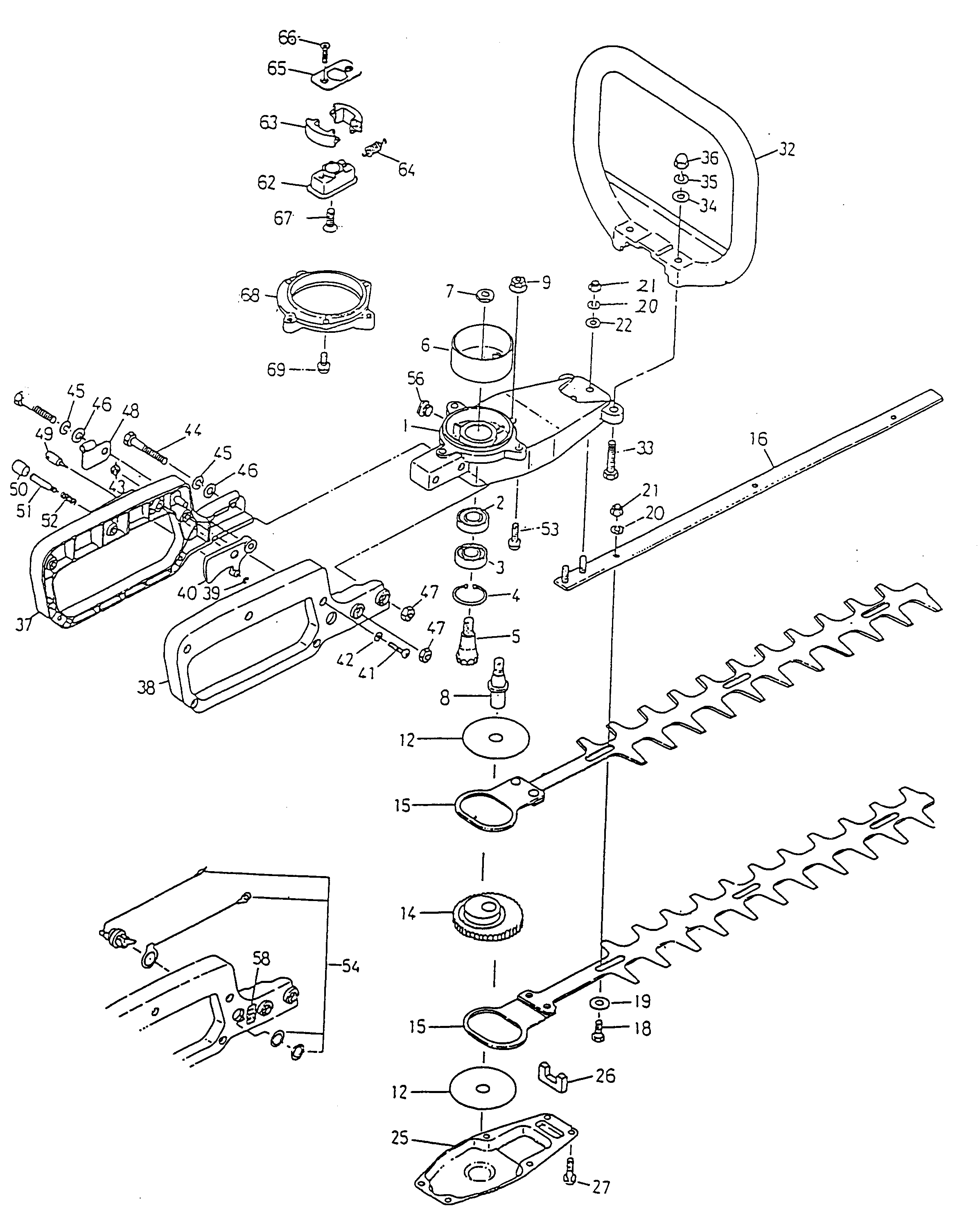 Vue éclatée Ryobi RH164 RH164#01