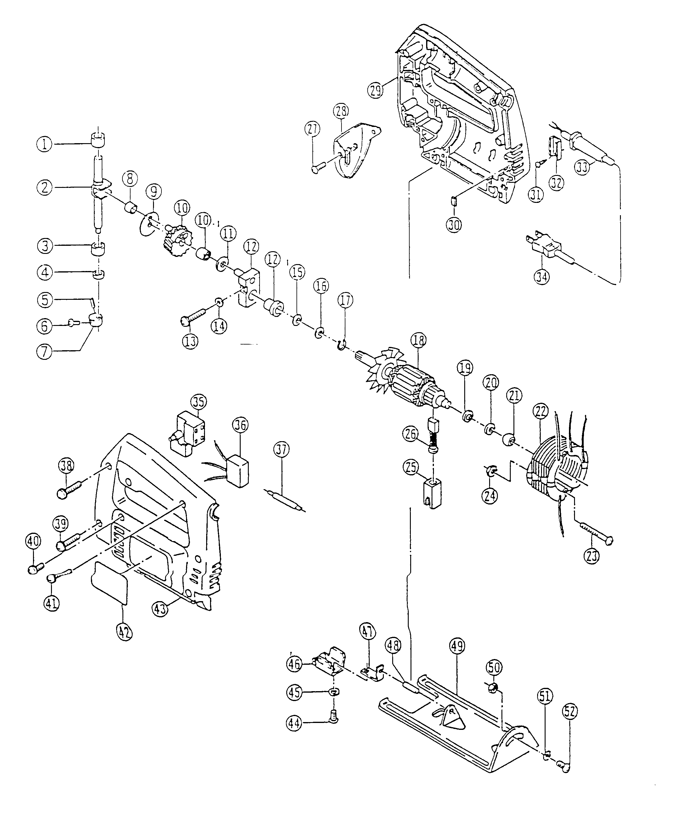 Vue éclatée Ryobi J50A J50A#01