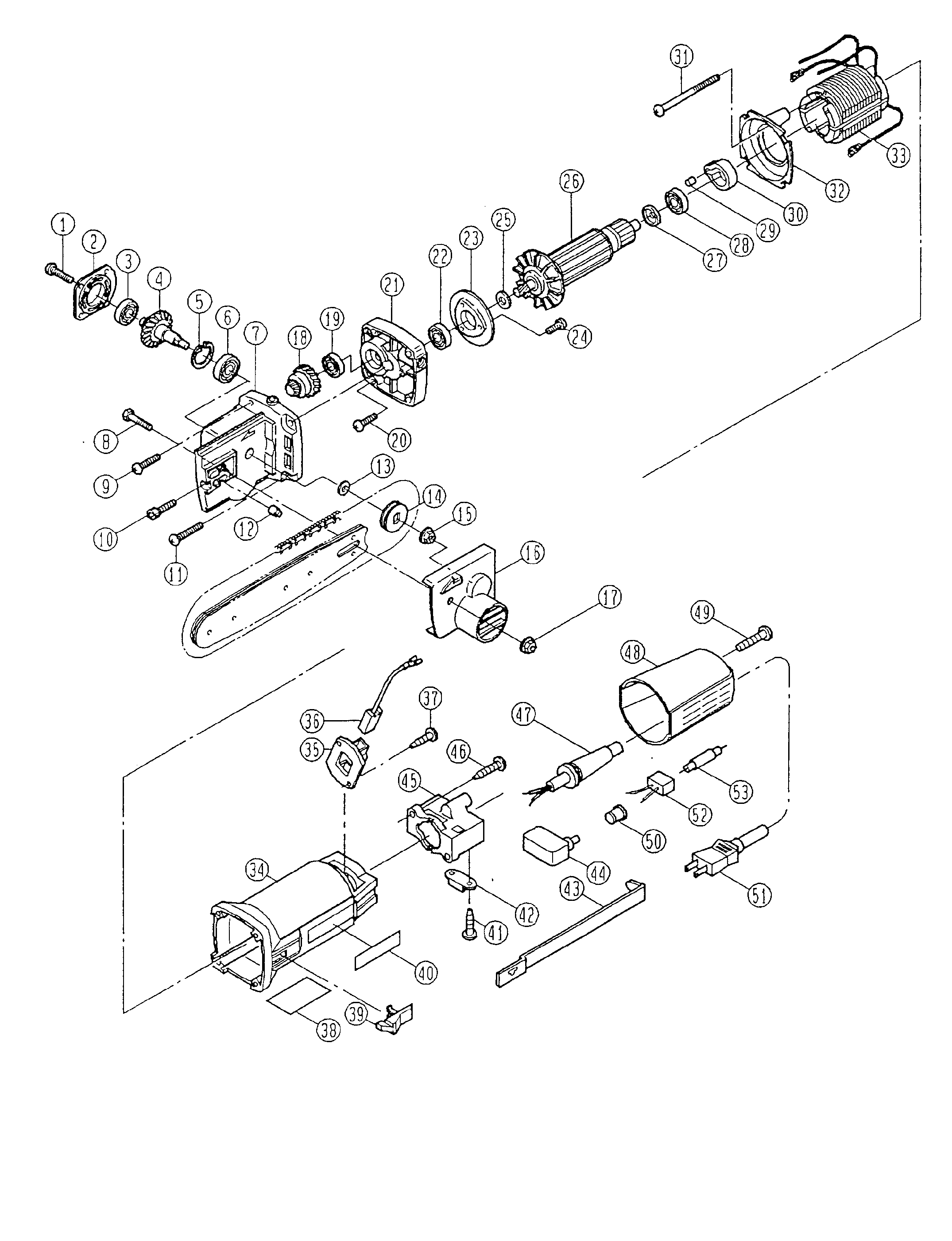 Vue éclatée Ryobi CJS150 CJS150#01