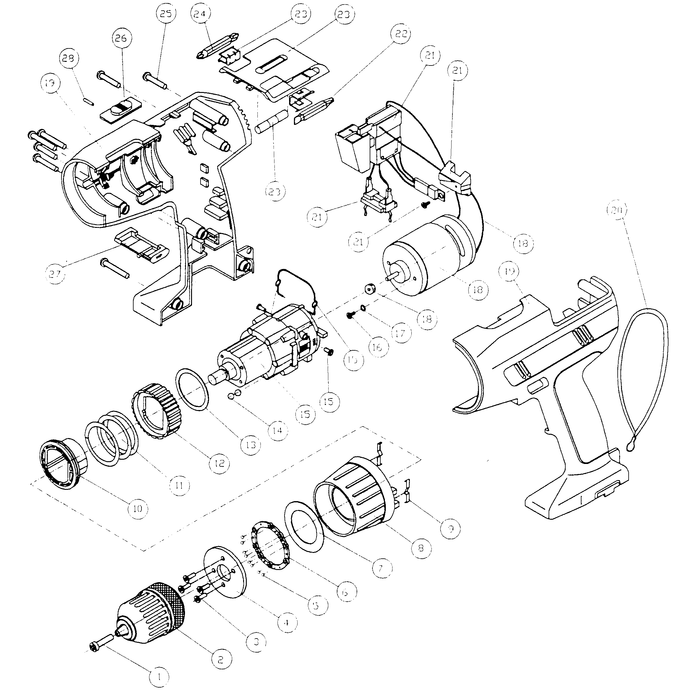 Vue éclatée Ryobi T120 T120#01