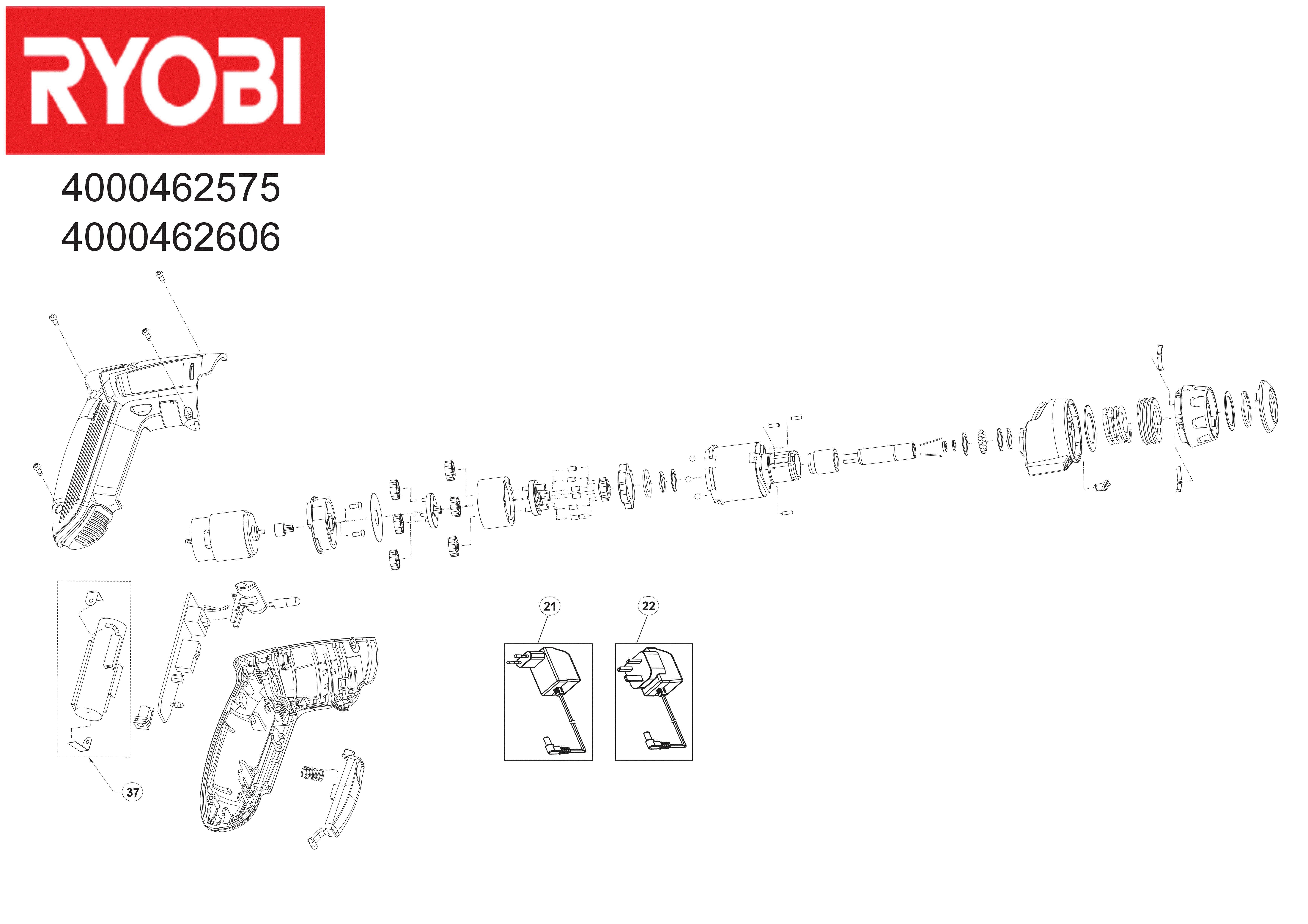 Vue éclatée Ryobi CSD40LI 4000462575#01