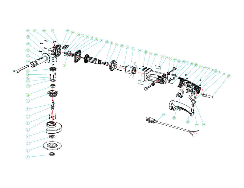 Vue éclatée Ryobi EAG8512R EAG8512R#1#01