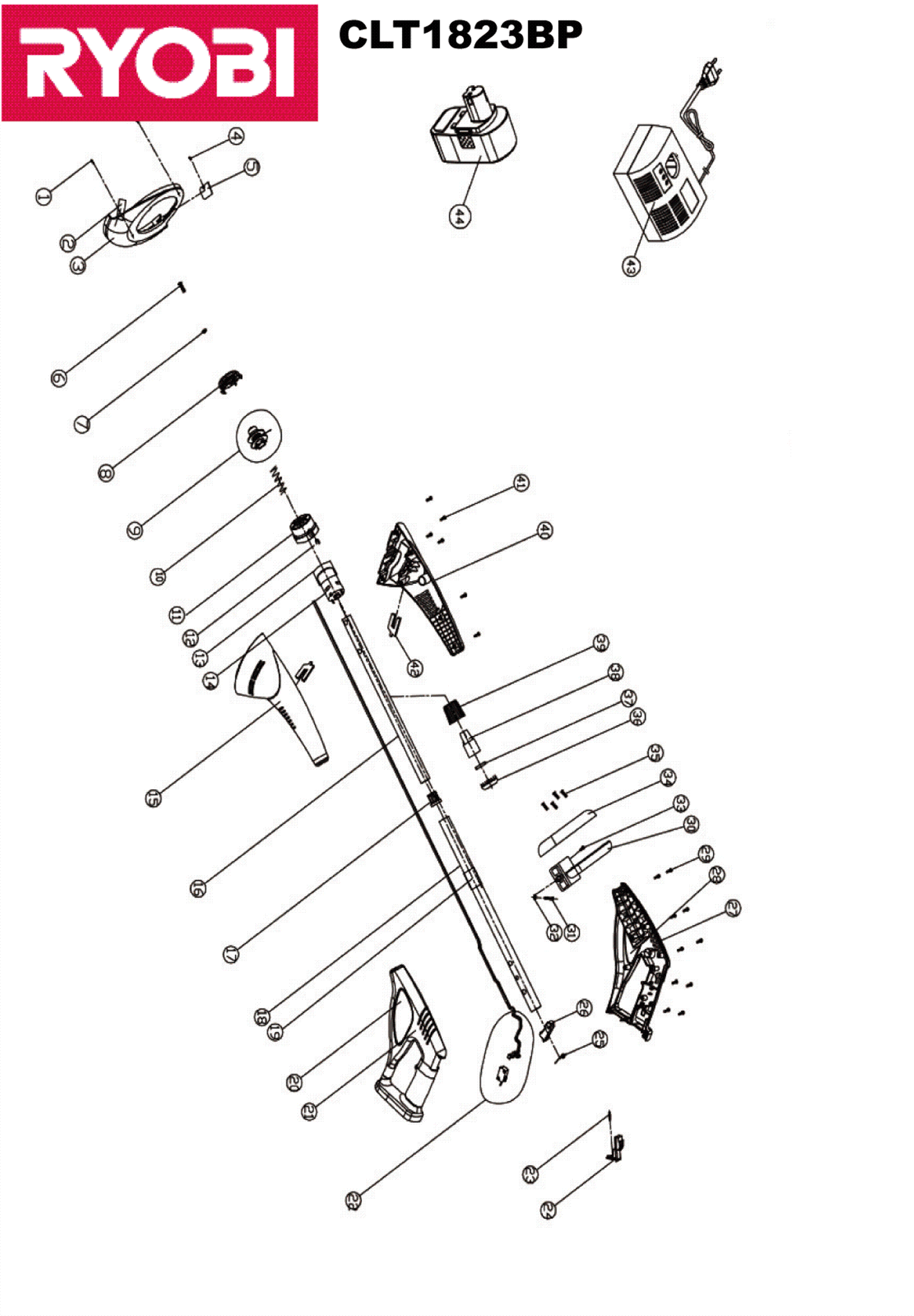 Vue éclatée Ryobi CLT1823BP CLT1823BP#1#01