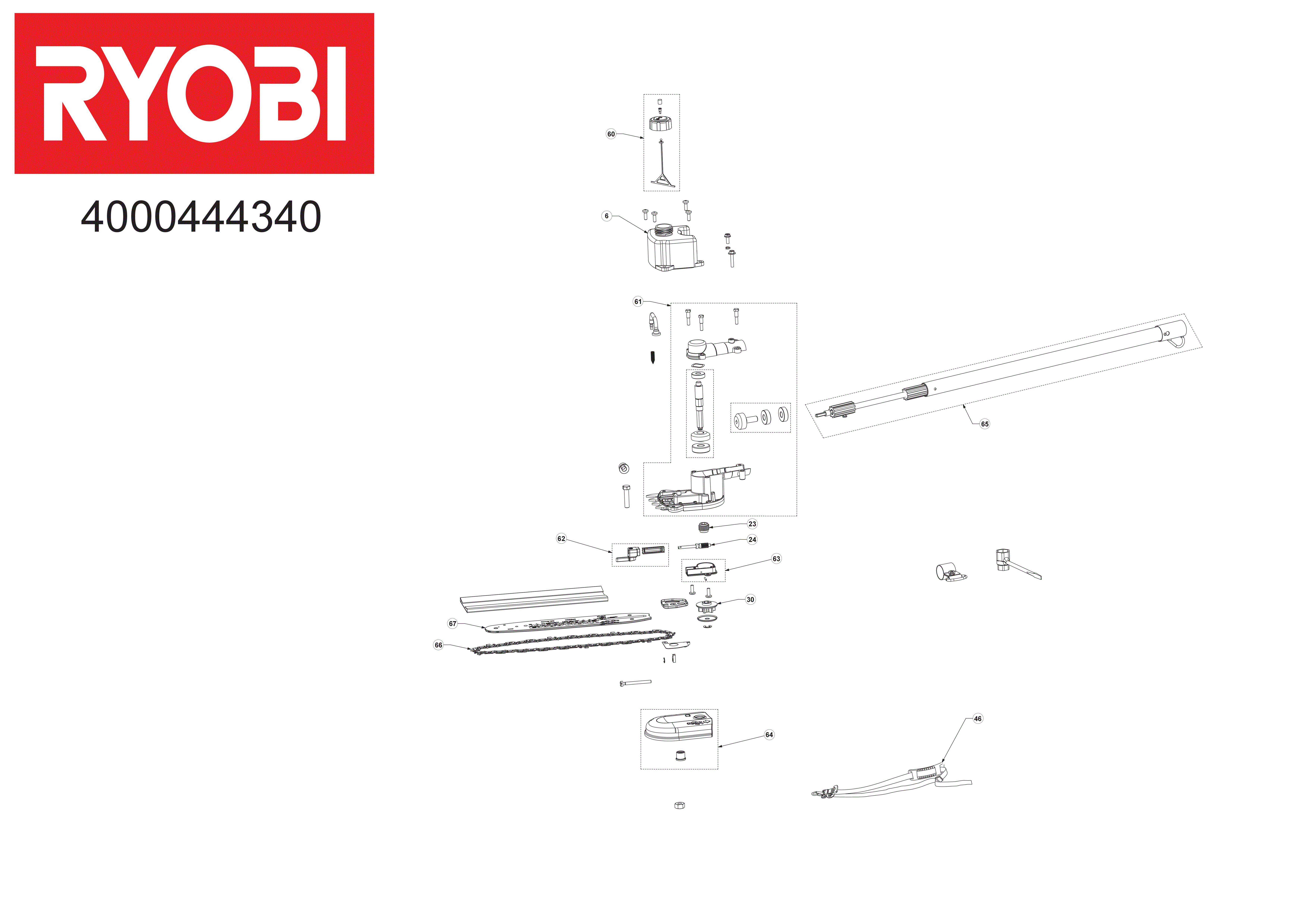 Vue éclatée Ryobi APR04_PRUNER_ATTACHMENT 4000444340#01