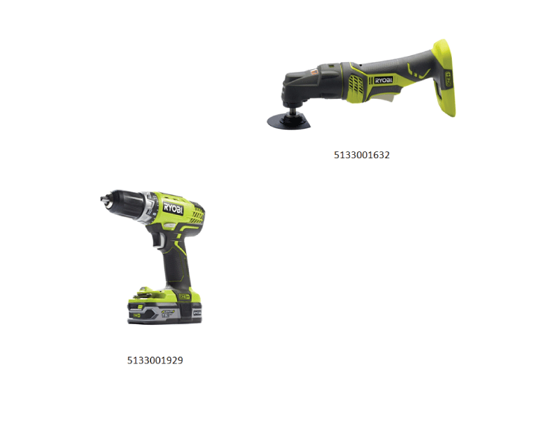 Vue éclatée Ryobi RMTRCD18022L_COMBO_KIT 5133001933#1#01